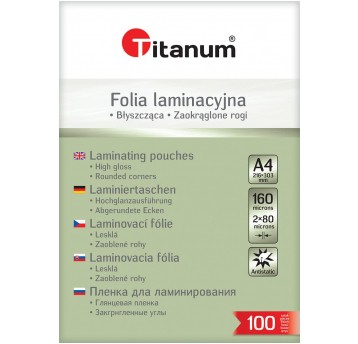 Folia do laminacji A4 80mic TITANUM