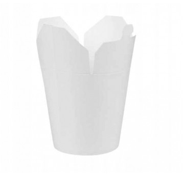 FOOD BOX papierowy BIAŁY 450ml 50szt /10