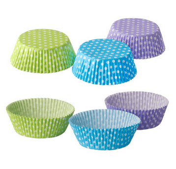 Foremki do pieczenia fi 5cm MIX KROPKI 60szt