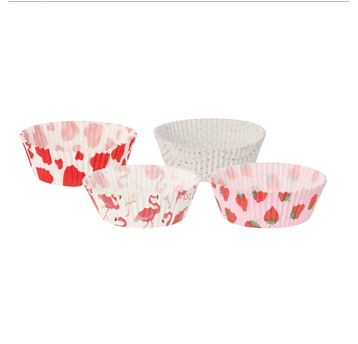 Foremki do pieczenia fi 5cm MIX RÓŻOWE 60szt