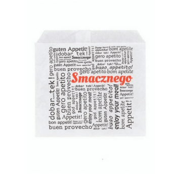 Hamburger PE biały 17,5x17cm SMACZNEGO 200szt /10