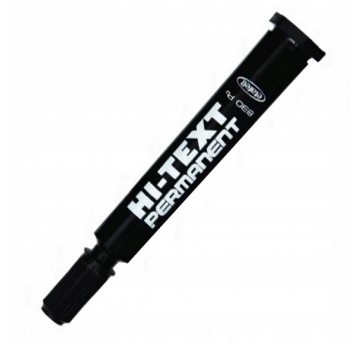 HI-TEXT marker pernamentny ścięty CZARNY /12