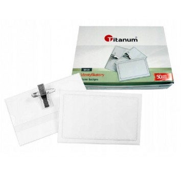Identyfikator na klip/agrafka TITANUM 1szt /50