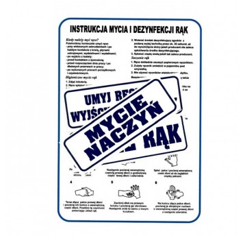 Instrukcja mycia rąk + Naklejki