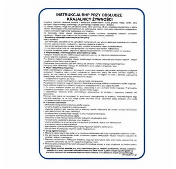 Instrukcja obsługi krajalnicy żywności 350x250