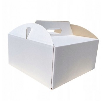 Kartonik na tort BIAŁY 21x21x11 sztuk x10