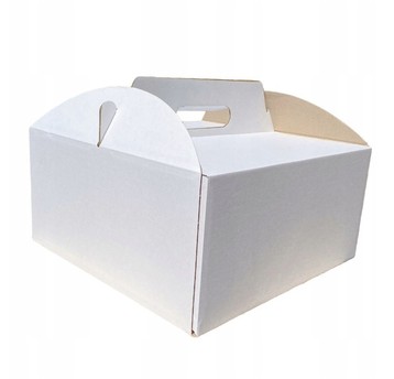 Kartonik na tort BIAŁY 27x27x12 sztuk x10