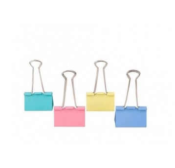 Klip 19mm Deli MIX kol Pastel 40szt