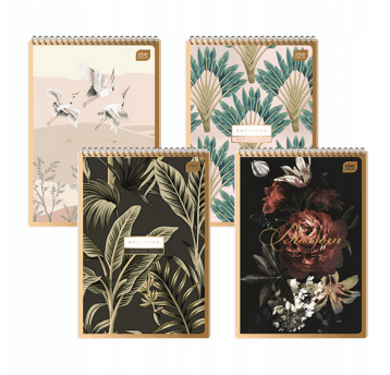 Kołozeszyt (po krótkim boku) Satin Gold A6 100k #