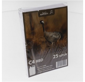 Koperta C4 BIAŁA RBD 229x324x38mm samokl. 25szt
