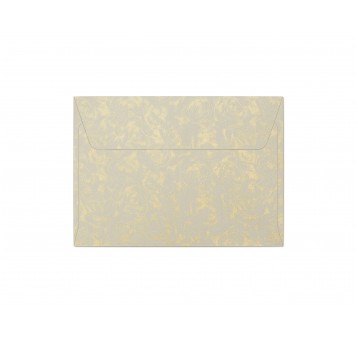 Koperta C6 Krem Róże 114x162 10szt samokle pasek