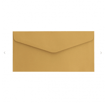 Koperta DL Złota 110x220mm 10 sztuk