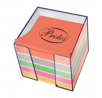 Kostka biurowa 85x85x80mm w kubiku KOLOR Protos