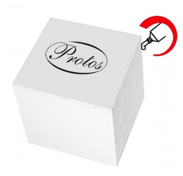 Kostka biurowa duża 84x84x70 BIAŁA Klejona Protos