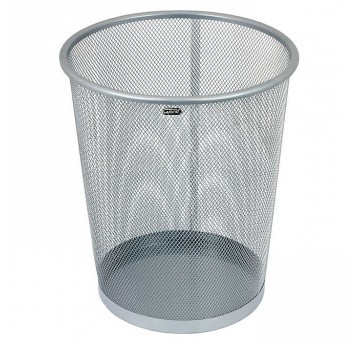 Kosz biurowy na śmieci 12L Grand Srebrny okrągły