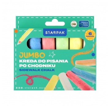 Kreda chodnikowa 6 kolorów jumbo 559665