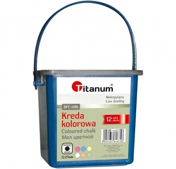 Kreda chodnikowa Titanum 12szt KOLOR wiaderko