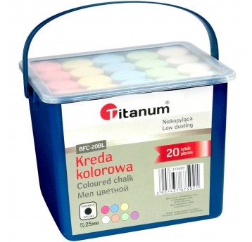 Kreda chodnikowa Titanum 20 szt. KOLOR wiaderko