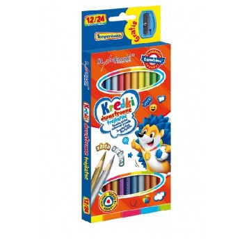 Kredki ołówkowe BAMBINO trójkątne 12szt 24kolory