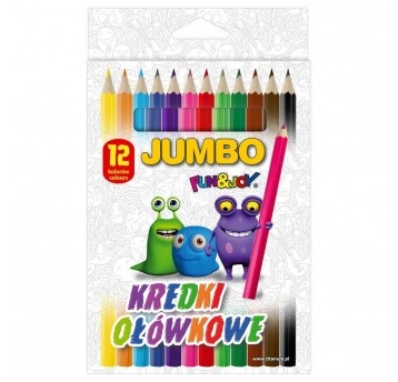 Kredki ołówkowe jumbo Fun&Joy 12szt