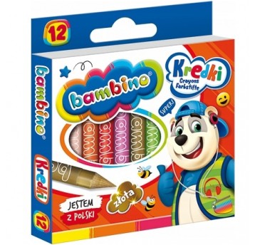 Kredki świecowe BAMBINO 12 kolorów