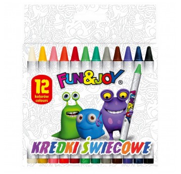 Kredki świecowe Fun&Joy 12 kolorów