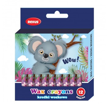 Kredki woskowe Rexus 12 kolorów