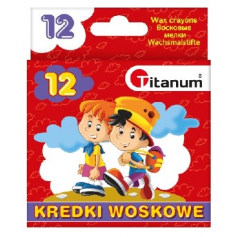 Kredki woskowe TITANUM 12kol