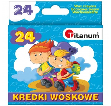 Kredki woskowe TITANUM 24 kolory