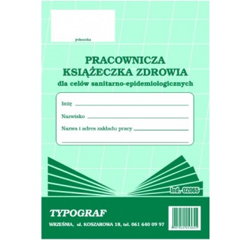Książeczka zdrowia pracownika A-6