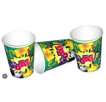 Kubek papierowy 200ml ndr GOAL 10szt