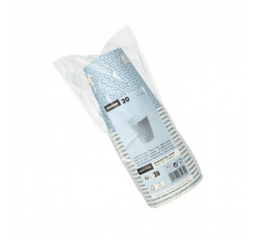 Kubek papierowy 200ml ndr Niebieskie Kropki 20szt