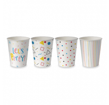 Kubek papierowy 250ml PARTY MIX 50szt /20