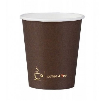 Kubek papierowy 300ml BRĄZ COFFEE 4 YOU 50szt /20