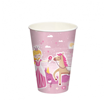 Kubek papierowy P FREE 200ml ndr Księżniczka 10szt
