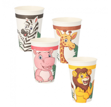 Kubek papierowy P FREE 200ml ndr Zwierzęta 10szt
