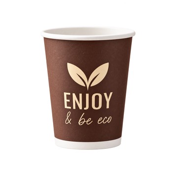 Kubek papierowy P FREE 300ml BRĄZ ENJOY 50szt /20