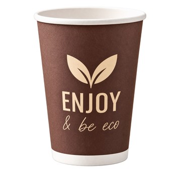 Kubek papierowy P FREE 400ml BRĄZ ENJOY 50szt /20