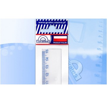 Linijka 15cm BLISTER plastikowa przezroczys