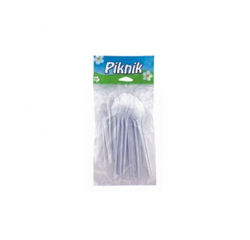 Łyżeczka PS 6szt + Łyżka PS 6szt PIKNIK biała /80