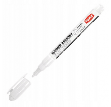 Marker kredowy TOMA 1,5mm BIAŁY okrągły TO293