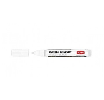 Marker kredowy TOMA 4,45mm BIAŁY okrągła TO-292