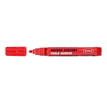 Marker kredowy TOMA 4,45mm CZERWONY okrągły TO292