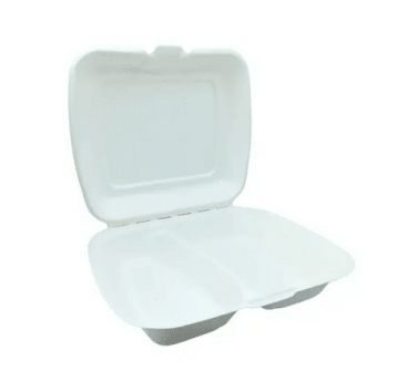 Menubox trzcina 2-DZ BIAŁY 25x16cm 850ml 50szt