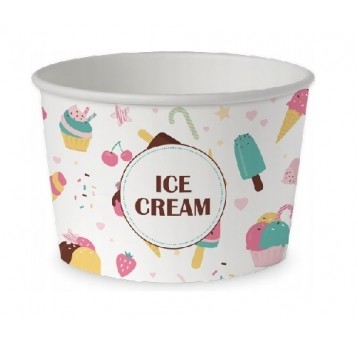 Miseczka papierowa lody 130ml ICE CREAM 50szt