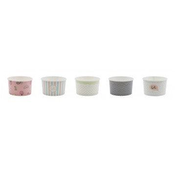Miseczka papierowa lody 245ml PASTELE 25szt /24