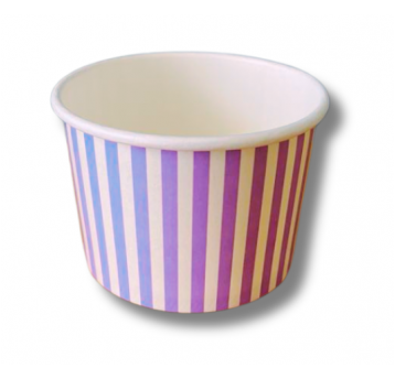 Miseczka papierowa lody 250ml PASKI 50szt /20