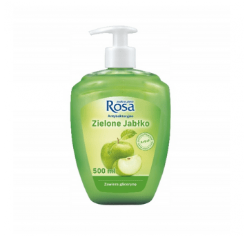 Mydło w płynie ROSA 500ml Jabłko POMPKA zielon /18
