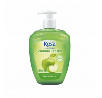 Mydło w płynie ROSA 500ml Jabłko POMPKA zielon /18