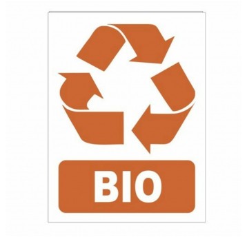 Naklejka recyklingowa odpday BIO 15x20cm 1szt